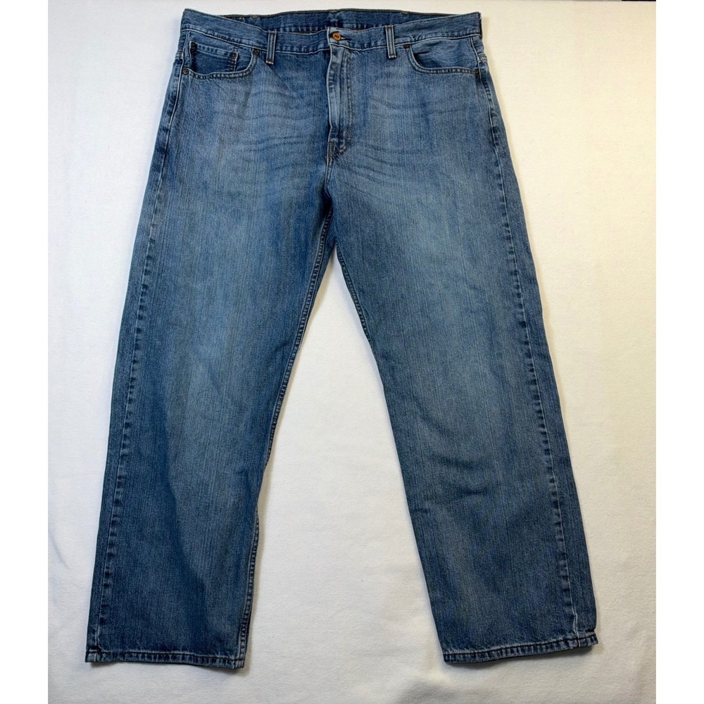 Levis 569 Loose Straight Jeans Mens 42x32 Blue Denim Medium Wash 00569-1271